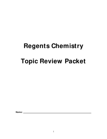Regents Chemistry Topic Review Packet - Ntschools 