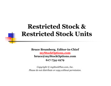Restricted Stock & Restricted Stock Units - MyStockOptions