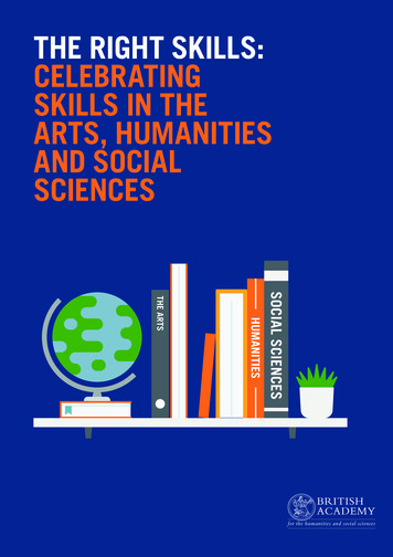 The Right Skills: Celebrating Skills In The Arts, Humanities And Social .