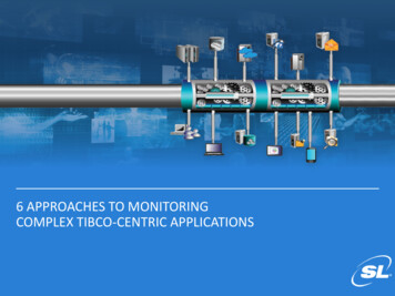 6 APPROACHES TO MONITORING COMPLEX TIBCO-CENTRIC APPLICATIONS - SL Corp.