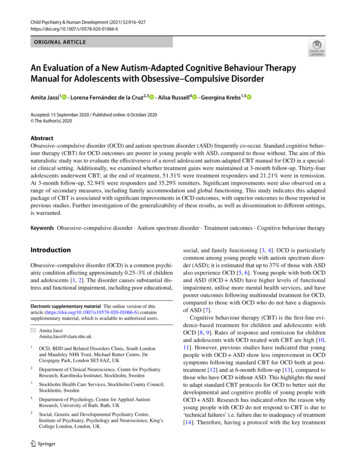 An Evaluation Of A New Autism-Adapted Cognitive Behaviour . - Springer