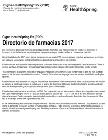 Cigna-HealthSpring Rx (PDP) Directorio De Farmacias 2017