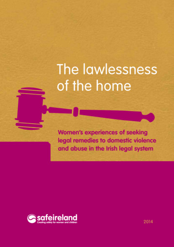 The Lawlessness Of The Home - Safe Ireland