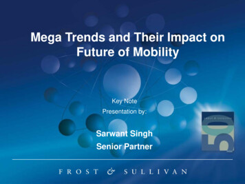 Mega Trends And Their Impact On Future Of Mobility