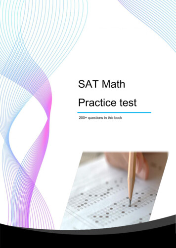 SAT Math Practice Test - Saladpiemathclass.weebly 
