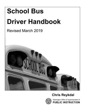 School Bus Driver Handbook - K12.wa.us
