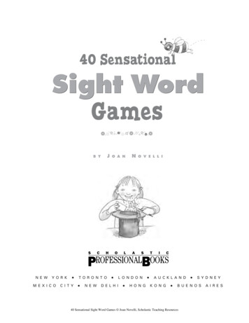 40 Sensational Sight Word Games - Sunnyside LEARN