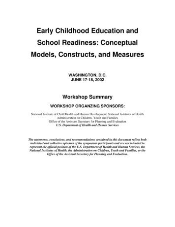 Early Childhood Education And School Readiness: Conceptual Models .