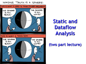 Static And Dataflow Analysis - Electrical Engineering And Computer Science