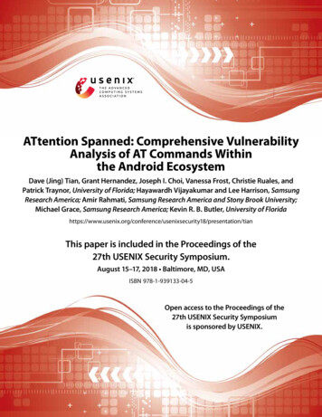 ATtention Spanned: Comprehensive Vulnerability Analysis Of AT . - USENIX