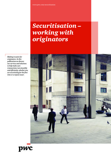 Securitisation - Working With Originators