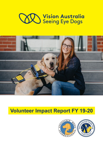 Volunteer Impact Report FY 19-20 - Vision Australia