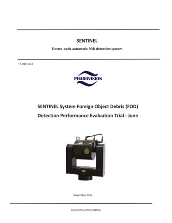 SENTINEL System Foreign Object Debris (FOD) Detection Performance .