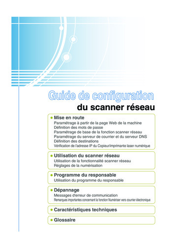 Utilisation Du Scanner Réseau Programme Du Responsable - Sharp