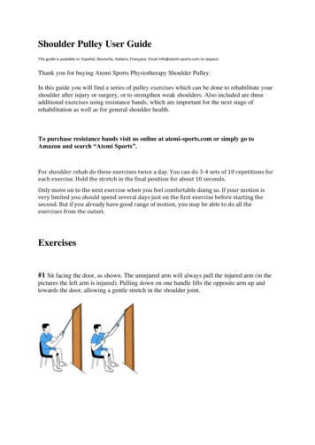 Shoulder Pulley User Guide - Atemi Sports