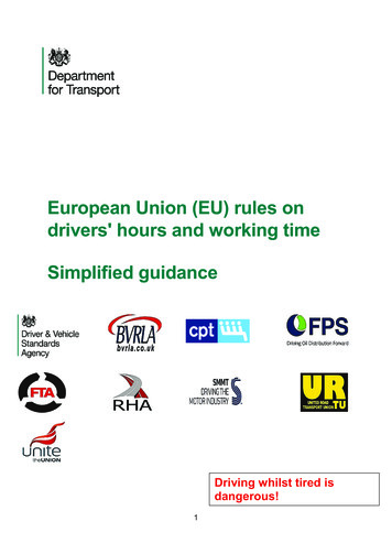 European Union (EU) Rules On Drivers' Hours And Working Time .