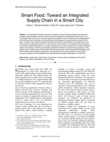 Smart Food: Toward An Integrated Supply Chain In A Smart City
