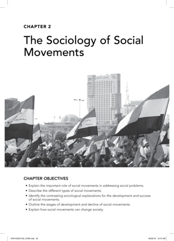 CHAPTER 2 The Sociology Of Social Movements