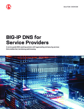 BIG-IP DNS For Service Providers - F5