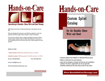 Custom Splint Catalog - Hands-On-Care