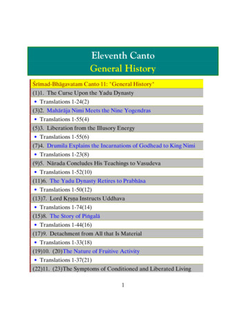 Eleventh Canto General History - Bhaktiyoga 