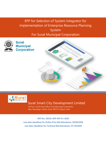 Implementation Of Enterprise Resource Planning System For Surat .