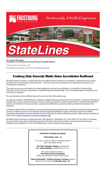 Frostburg State University Middle States Accreditation Reaffirmed