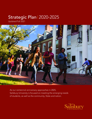 Strategic Plan 2020-2025 - Salisbury University
