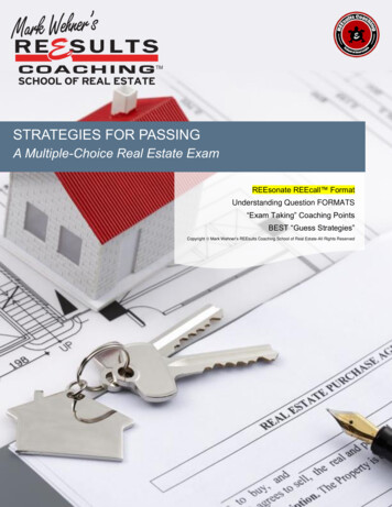 Strategies For Passing The Multiple Choice Real Estate Exam