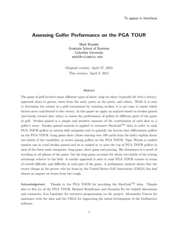 Assessing Golfer Performance On The PGA TOUR - Columbia University