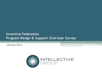 Incentive Federation Program Design & Support: End-User Survey