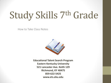 Study Skills 7th Grade - ETS