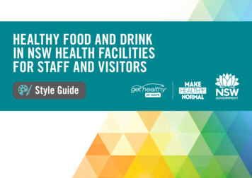 Healthy Food And Drink In Nsw Health Facilities For Staff And Visitors