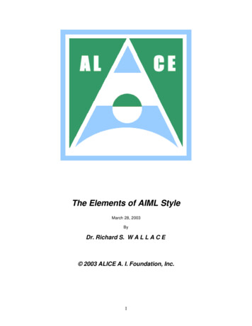 The Elements Of AIML Style - UZH