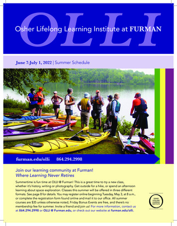 Osher Lifelong Learning Institute At FURMAN