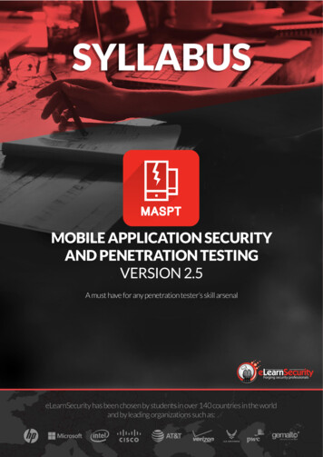 Mobile Application Security And Penetration Testing Version 2