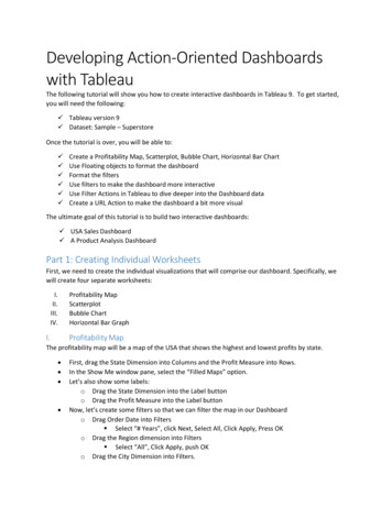 Developing Action-Oriented Dashboards With Tableau