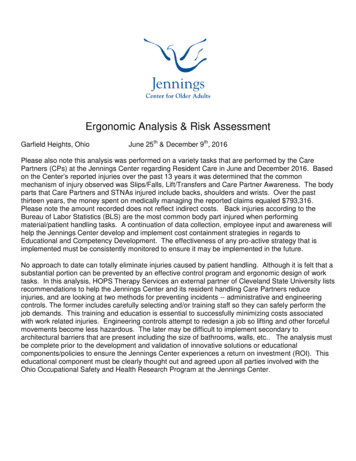 Ergonomic Analysis & Risk Assessment - Cleveland State University