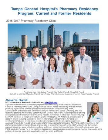 Tampa General Hospital S Pharmacy Residency Program: Current And Former .