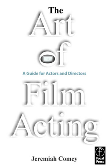 The Art Of Film Acting