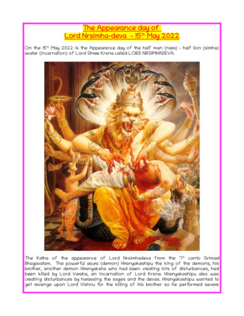 The Appearance Day Of Lord Nrsimha-deva - 15 May 2022