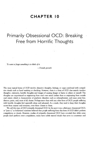 Primarily Obsessional OCD: Breaking Free From . - Deeds Counseling