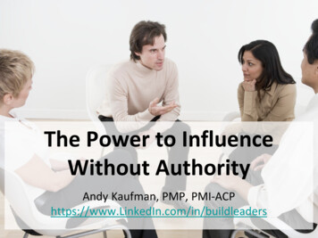 The Power To Influence Without Authority - PMI Chicagoland