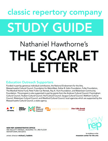 Nathaniel Hawthorne's THE SCARLET LETTER - New Repertory Theatre