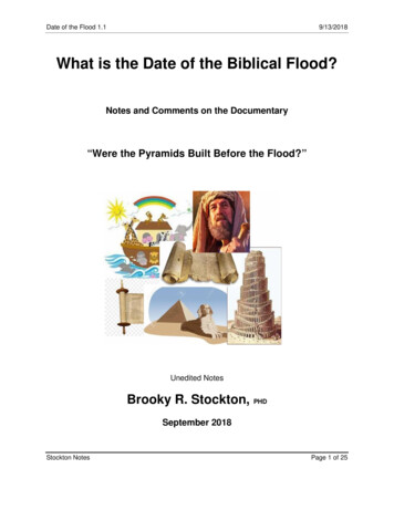 What Is The Date Of The Biblical Flood? - SEDM