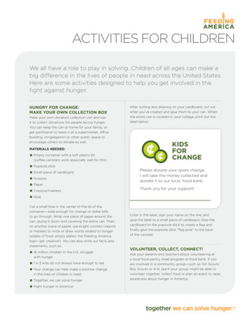 ACTIVITIES FOR CHILDREN - Feeding America