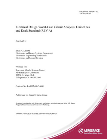Electrical Design Worst-Case Circuit Analysis: Guidelines And Draft .