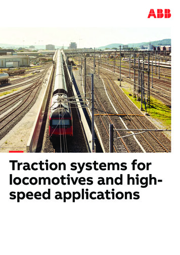 Traction Systems For Locomotives And High- Speed Applications
