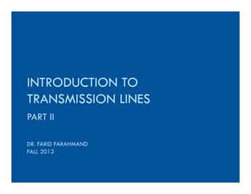 INTRODUCTION TO TRANSMISSION LINES - UC Davis