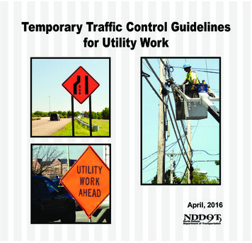 Temporary Trafﬁc Control Guidelines For Utility Work